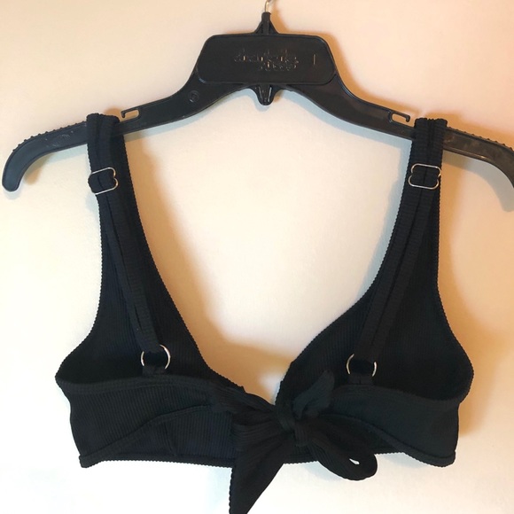 Black Zaful V-wired Ribbed Bikini Swimsuit - Picture 9 of 12